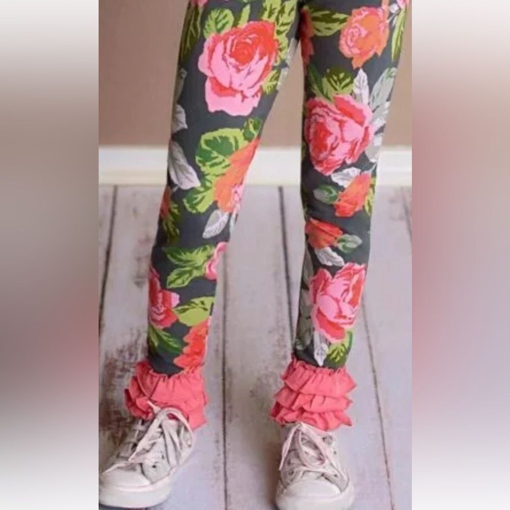 Matilda Jane Rose Live a Life of Wonder Floral Patterned Leggings size 14